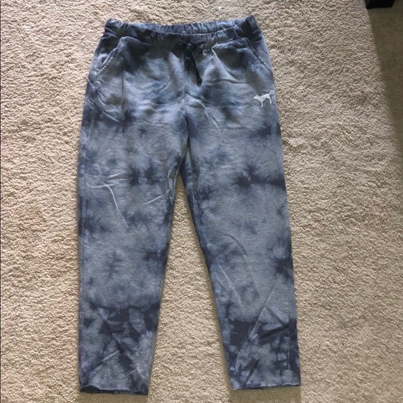 PINK Victoria's Secret Pants - PINK Victoria’s Secret crop sweatpants tie dye